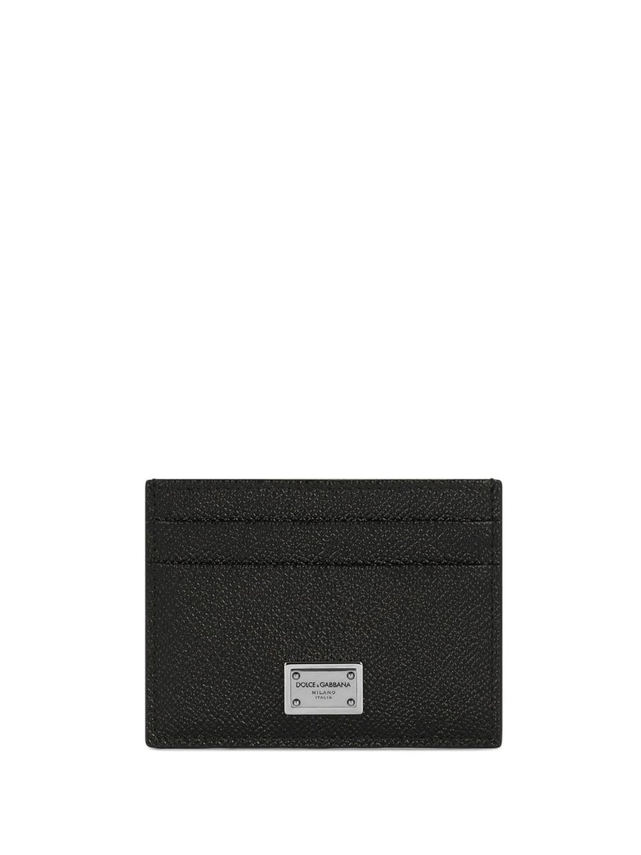 DOLCE & GABBANA Black Leather small French WALLET
