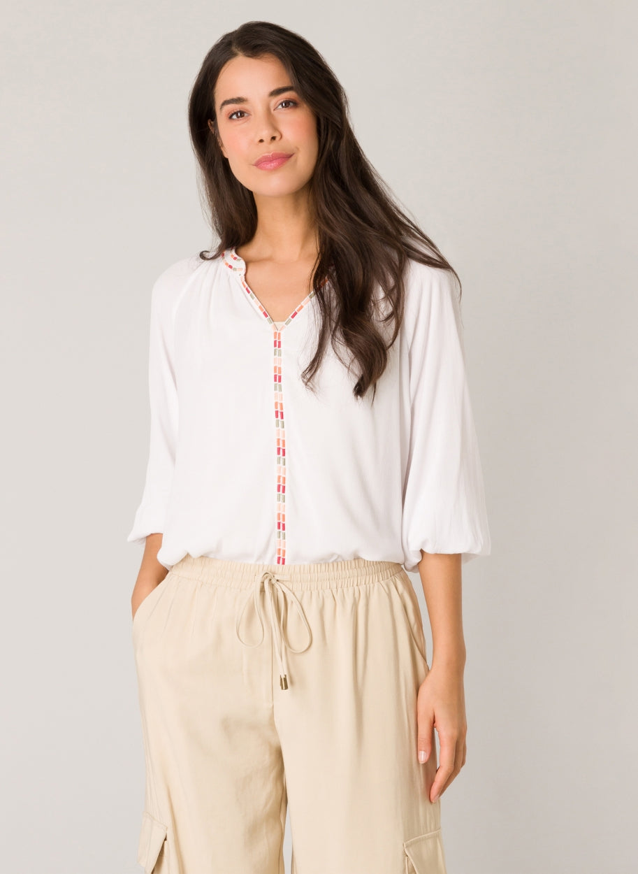 Fara White Tunic Blouse-BLOUSE-Yest-2-Urbanheer