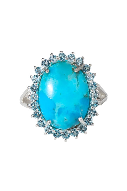 Blue Copper Turquoise 925 Sterling Silver Ring Jewelry-Ring-Tiramisu-Urbanheer