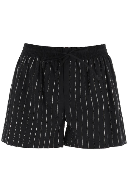 Giuseppe Di Morabito poplin shorts with rhinestones