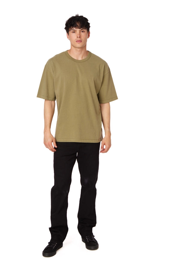 Men's Oversized Cotton Short Sleeve T-Shirt Olive