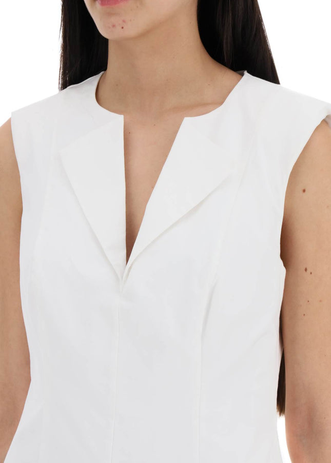 Roland Mouret cotton poplin midi dress in