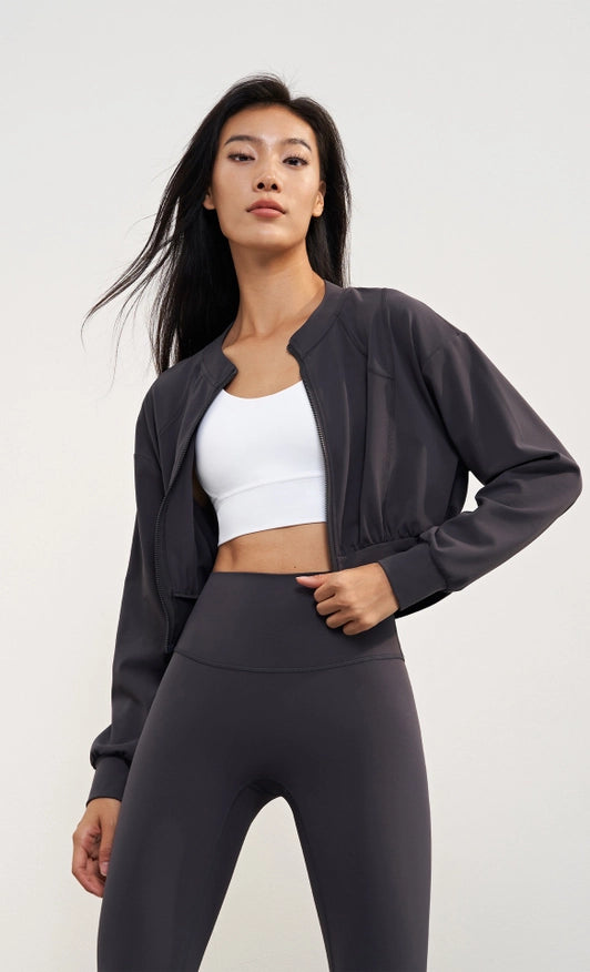 Evadne Element Zipper Boyfriend Bomber Jacket Black-JACKET-91thelabel-S-Urbanheer