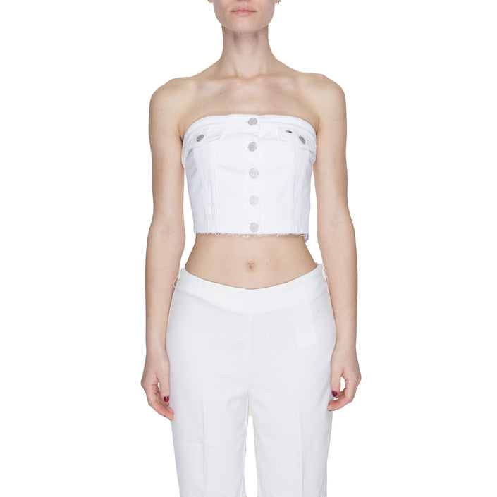 Tommy Hilfiger Jeans Women Top-Clothing Tops-Tommy Hilfiger Jeans-white-XS-Urbanheer