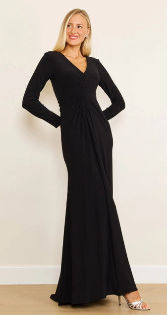 Dylan & Davids Long Formal Stretch Evening Long Sleeve Dress-Dylan & Davids-Urbanheer