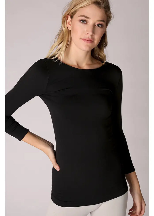 Active Crew Neck Top-Clothing - Women-NIKIBIKI-Black-XS-Urbanheer