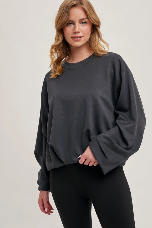 Softstreme Voluminous-Sleeve Pullover ASH