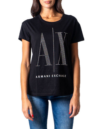 Armani Exchange Women T-Shirt-Clothing T-shirts-Armani Exchange-black-XS-Urbanheer