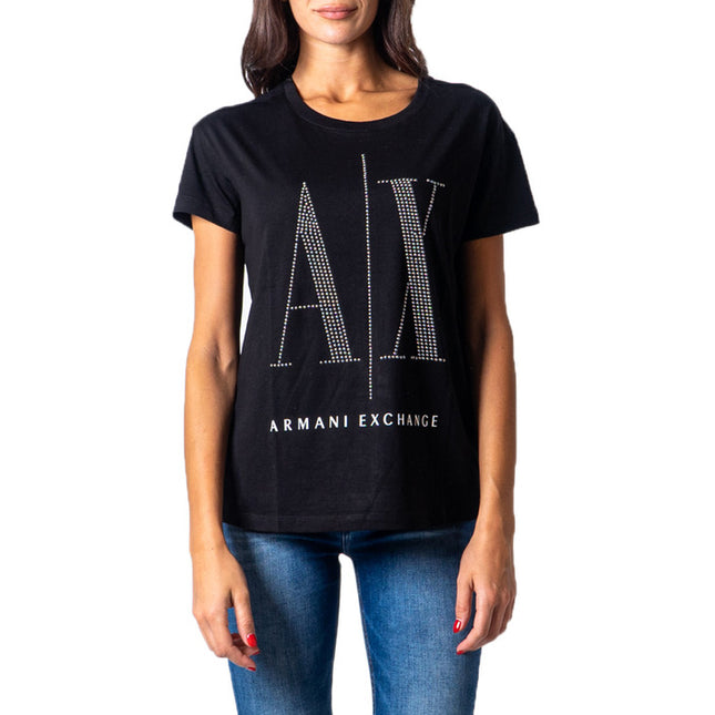 Armani Exchange Women T-Shirt-Clothing T-shirts-Armani Exchange-black-XS-Urbanheer