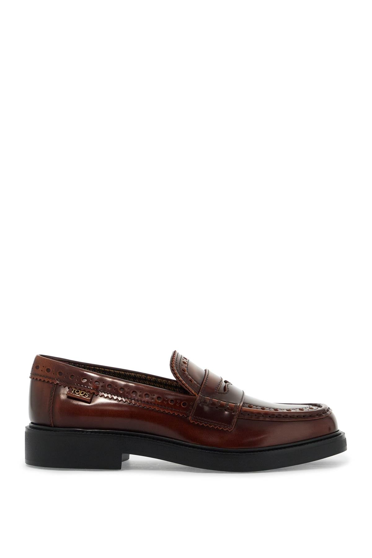 Tod'S leather brogue loafers - Brown