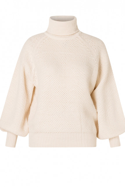 Ewa Sandy White knitted jumper-Jumpers-Yest-2-Urbanheer