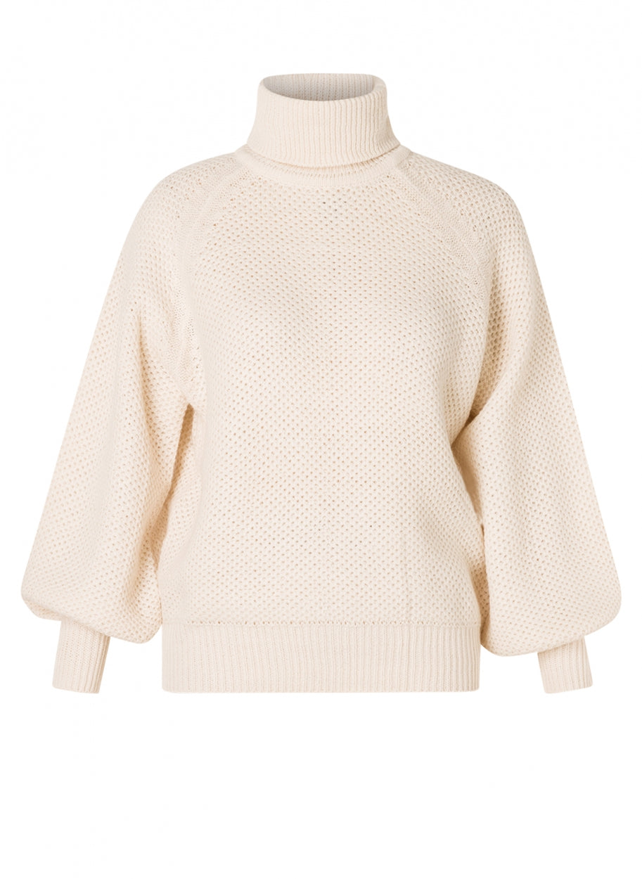 Ewa Sandy White knitted jumper-Jumpers-Yest-2-Urbanheer