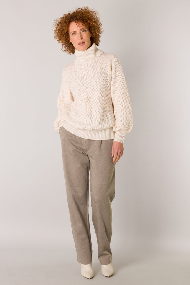 Ewa Sandy White knitted jumper-Jumpers-Yest-Urbanheer