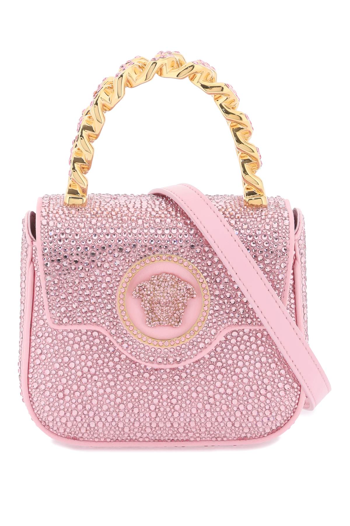 Versace La Medusa Handbag With Crystals-Bags-Versace-Mixed colours-os-Urbanheer