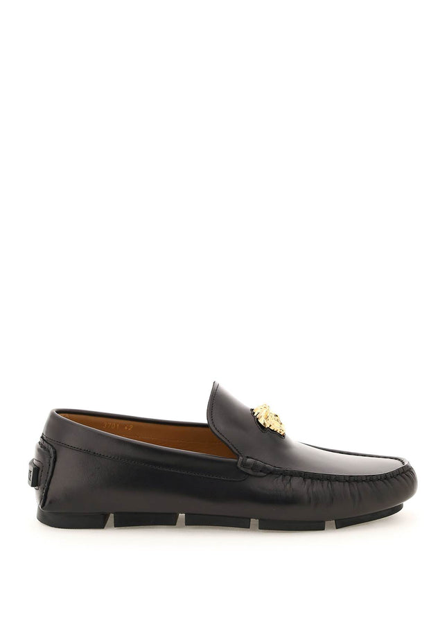 Versace la medusa leather loafers