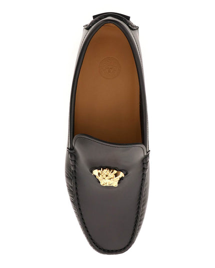 Versace la medusa leather loafers