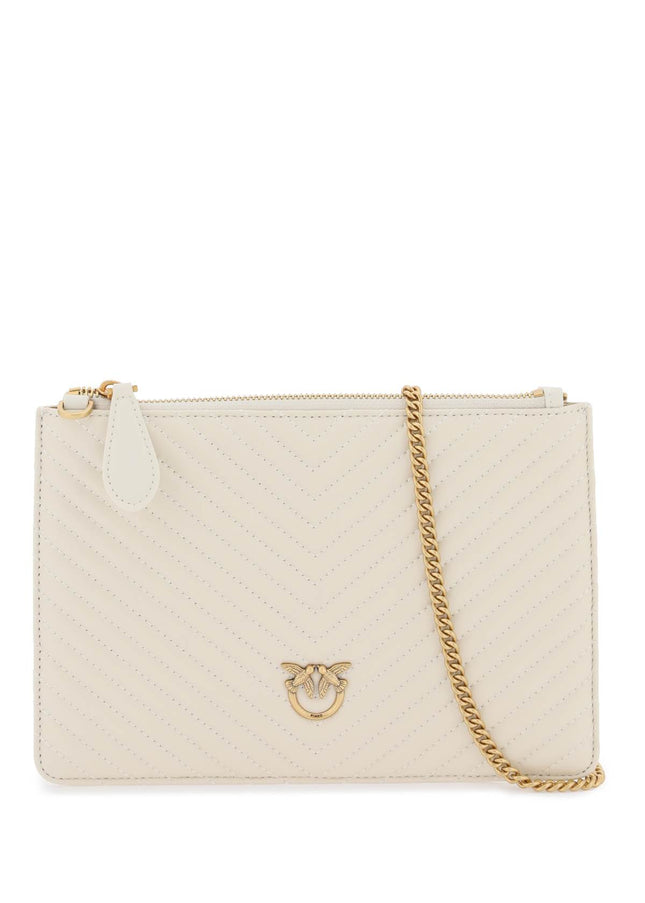 Pinko Classic Flat Love Bag Simply White-Pinko-os-Urbanheer