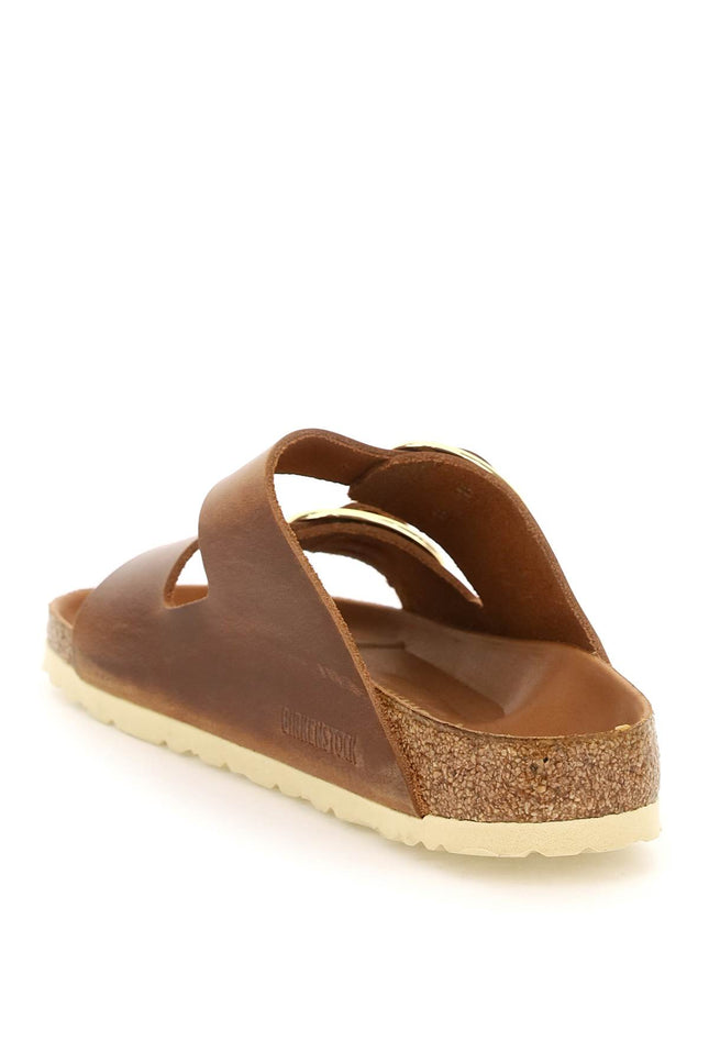 Birkenstock Big Buckle Arizona Slides Brown-Shoes - Women-BIRKENSTOCK-Urbanheer