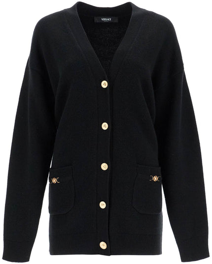 Versace boxy wool and cashmere cardigan