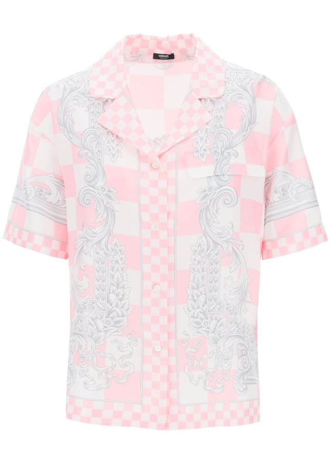 Versace printed silk bowling shirt in eight Pink-shirt-Versace-40-Urbanheer