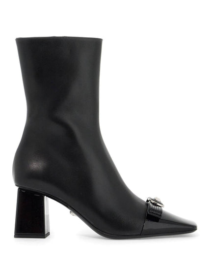 Versace gianni ribbon leather ankle boots with