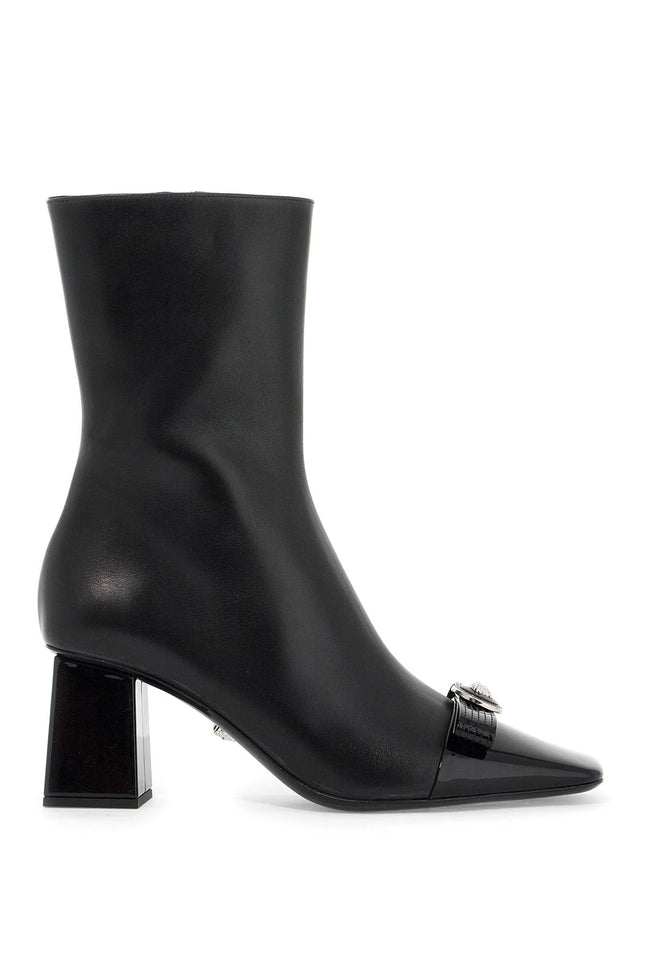 Versace gianni ribbon leather ankle boots with