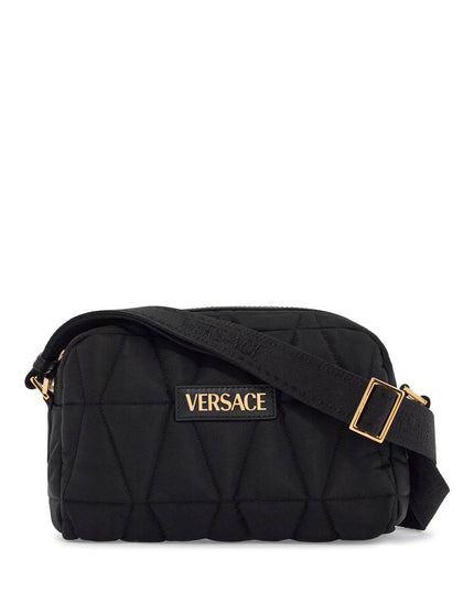 Versace quilted nylon camera bag with