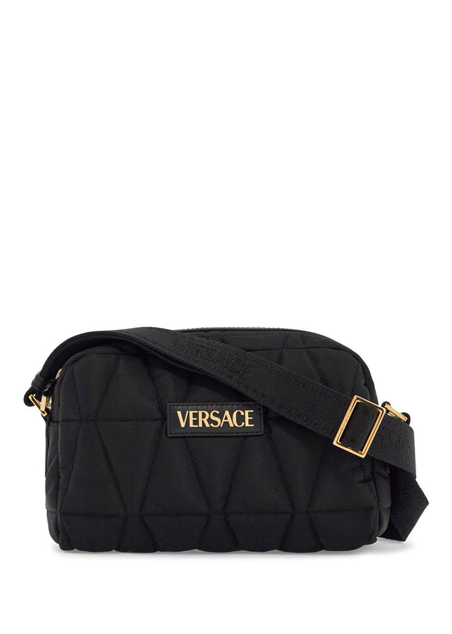 Versace quilted nylon camera bag with