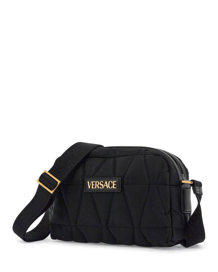 Versace quilted nylon camera bag with