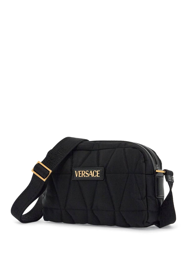 Versace quilted nylon camera bag with