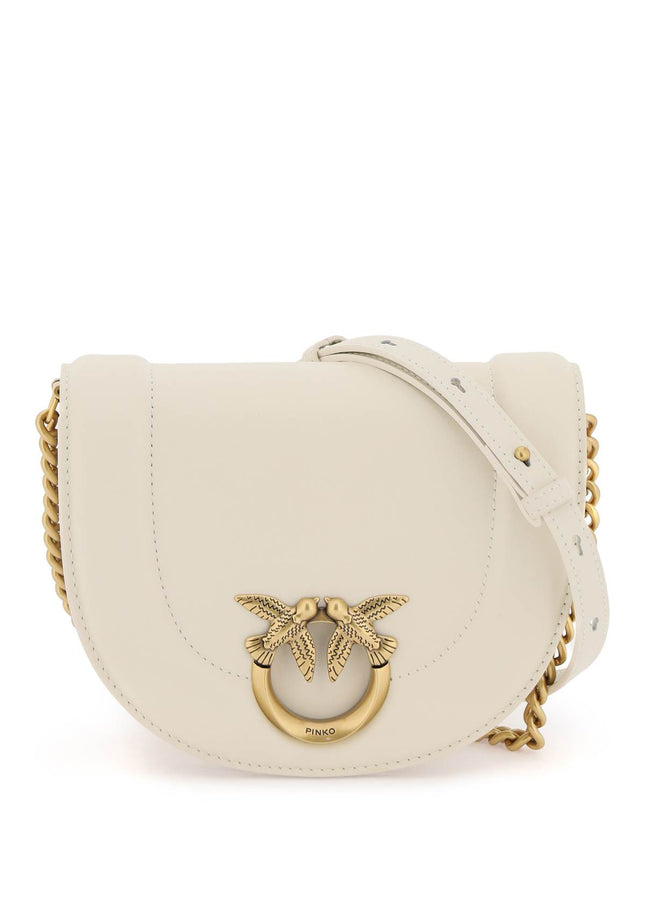 Pinko mini love bag click round leather shoulder bag White-Bag-Pinko-os-Urbanheer