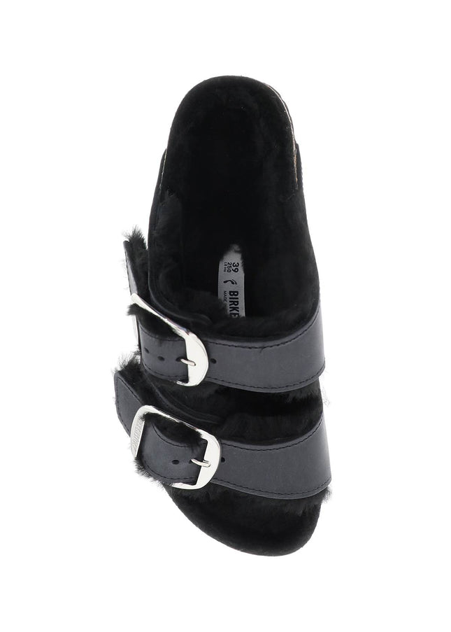 Birkenstock arizona big buckle slides in teddy