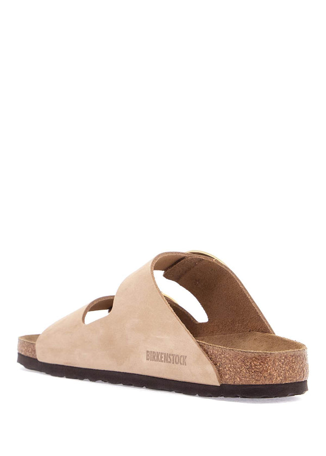 Birkenstock nubuck leather sandals sandcastle with golden buckles