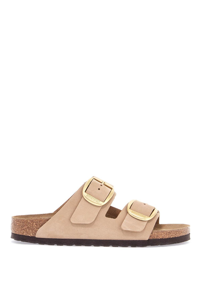 Birkenstock nubuck leather sandals sandcastle with golden buckles