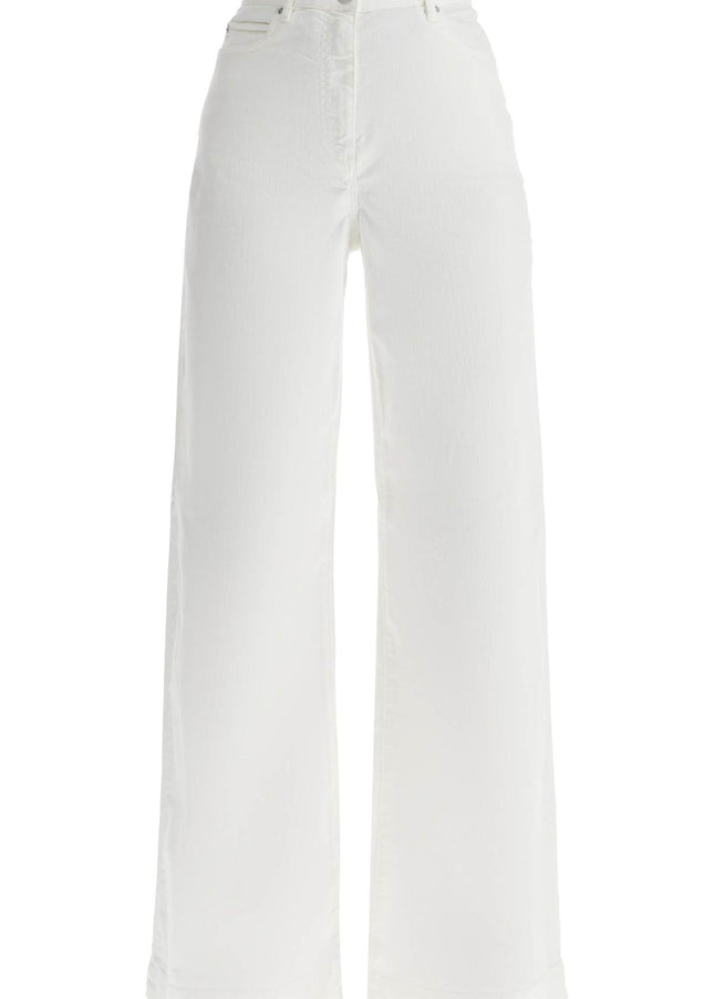 Pinko wide leg twill trousers in italian