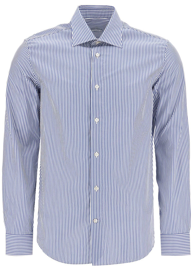 VINCENZO DI RUggIERO slim fit twill shirt for men