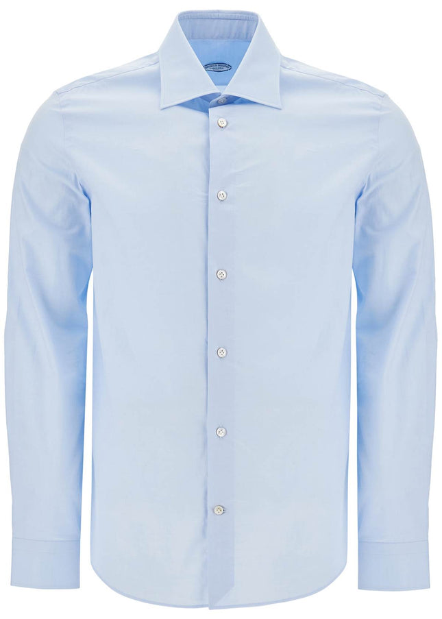 VINCENZO DI RUggIERO slim fit twill shirt for men