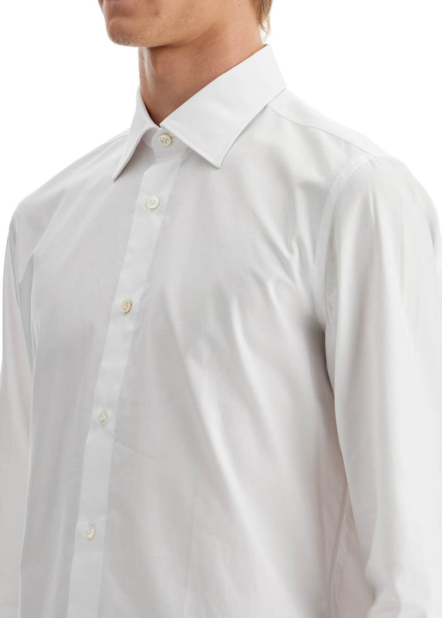 VINCENZO DI RUggIERO slim fit twill shirt for men