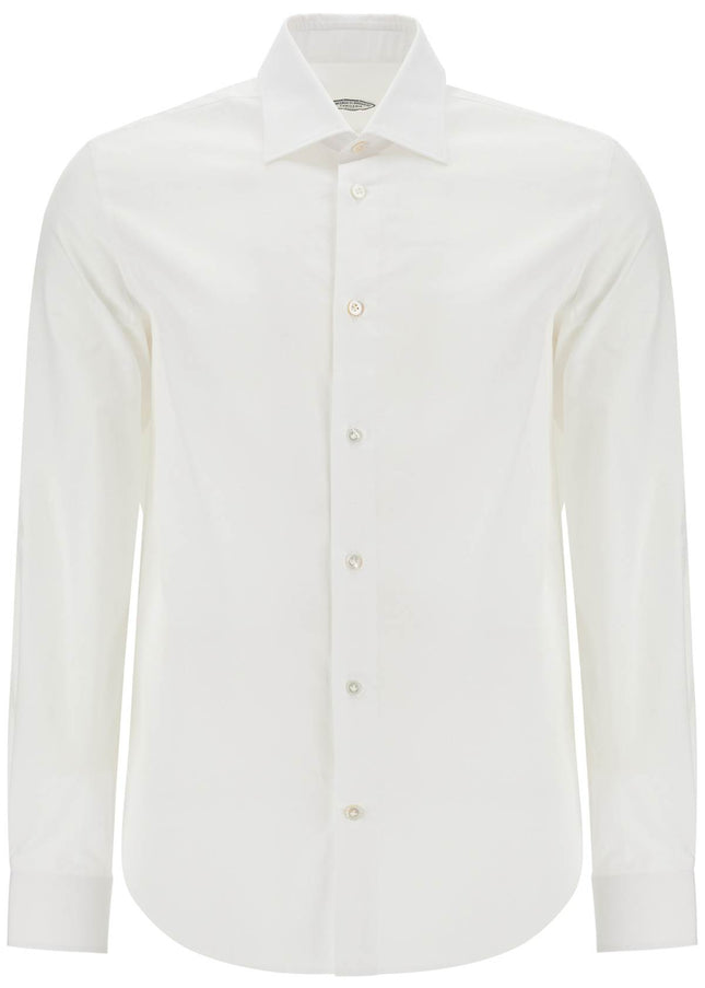 VINCENZO DI RUggIERO slim fit twill shirt for men