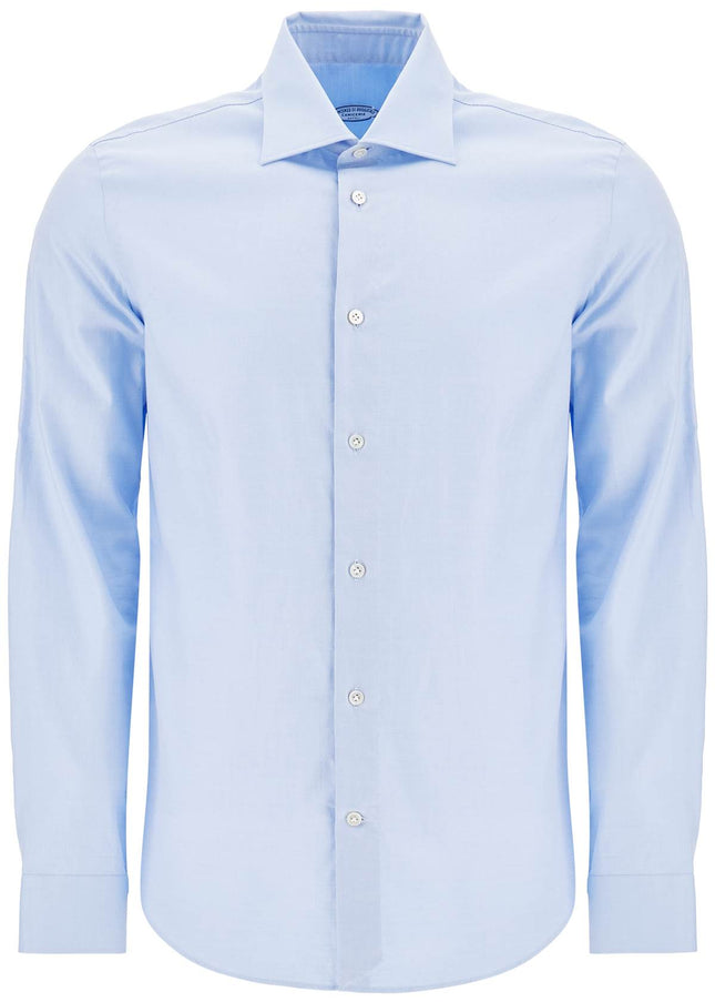 VINCENZO DI RUggIERO slim fit twill shirt for men