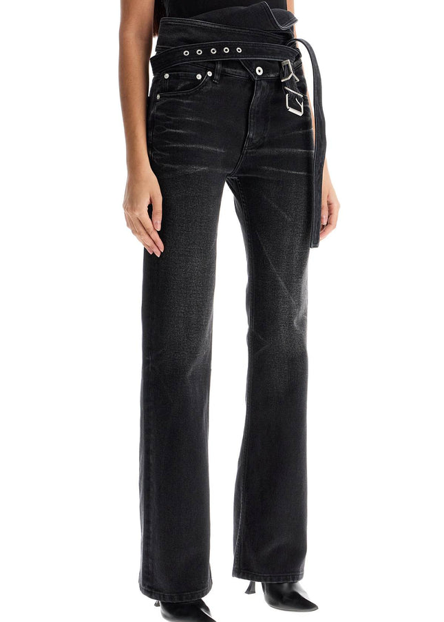 Y Project bootcut jeans with criss-cross