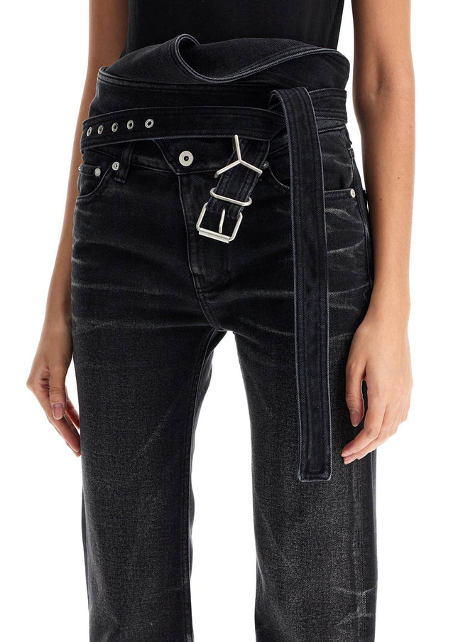 Y Project bootcut jeans with criss-cross