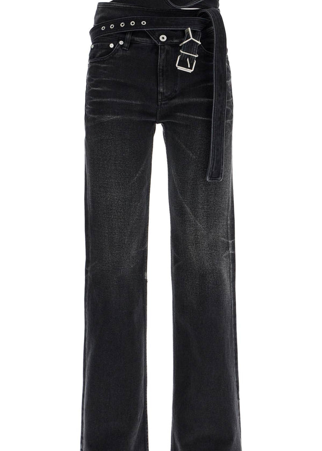 Y Project bootcut jeans with criss-cross