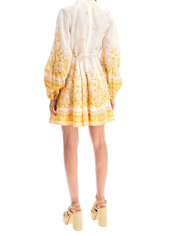 Zimmermann floral linen mini dress with