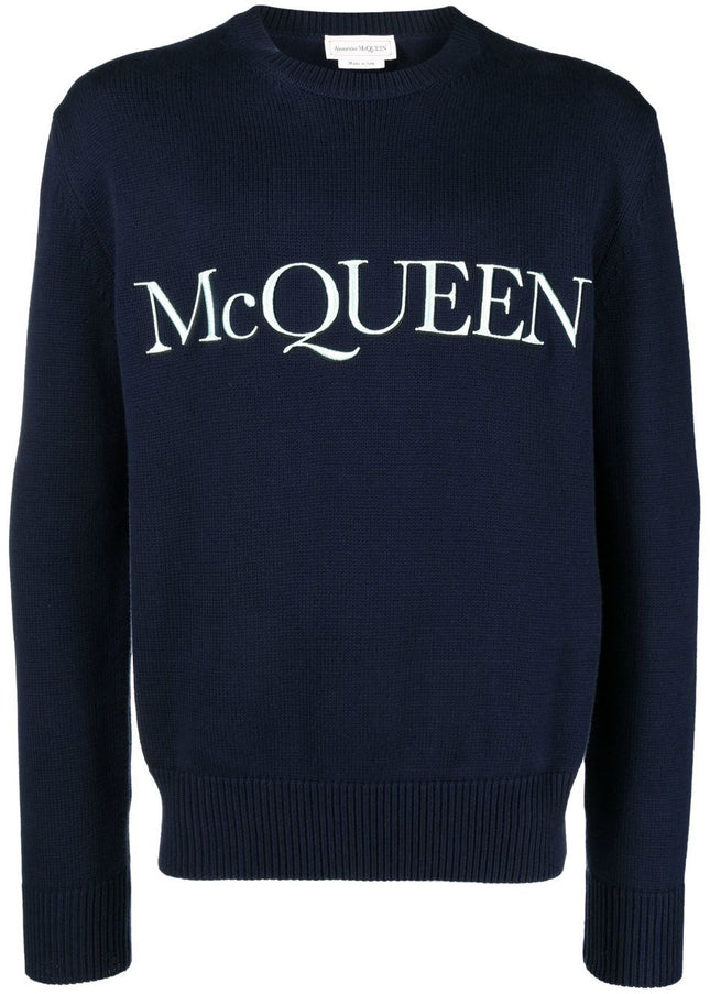 Alexander McQueen Sweaters Blue