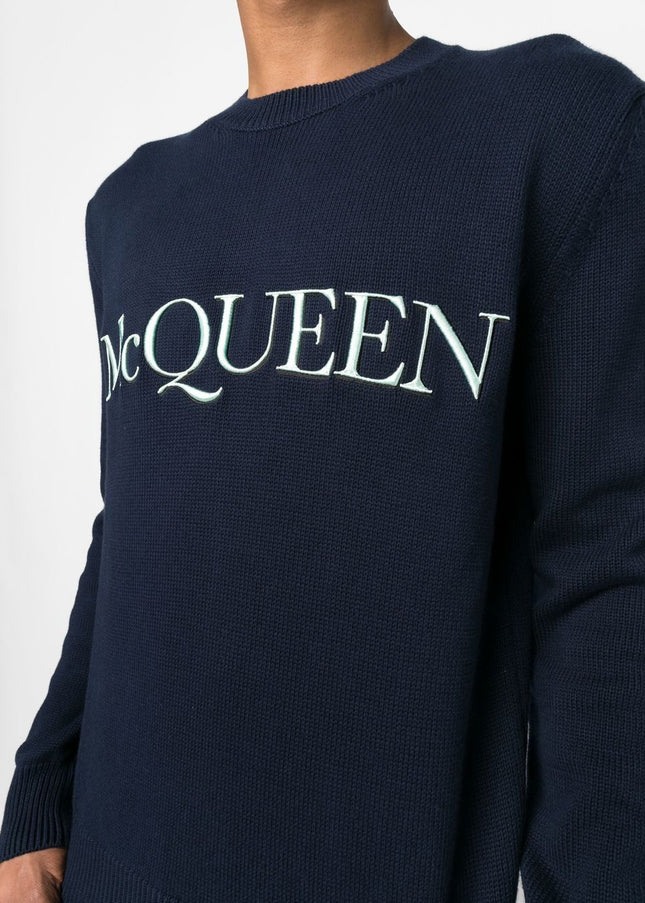 Alexander McQueen Sweaters Blue