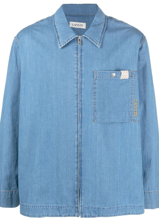 Lanvin Shirts Clear Blue