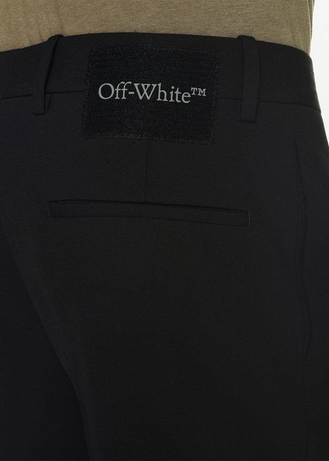 Off White Trousers Black