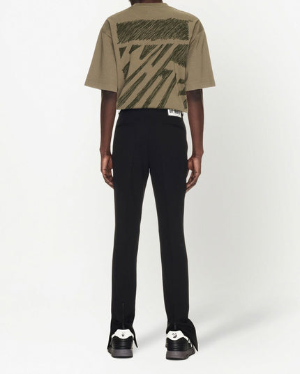 Off White Trousers Black