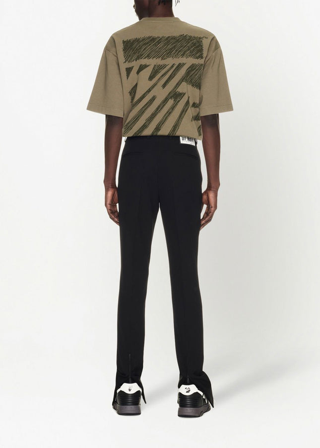 Off White Trousers Black